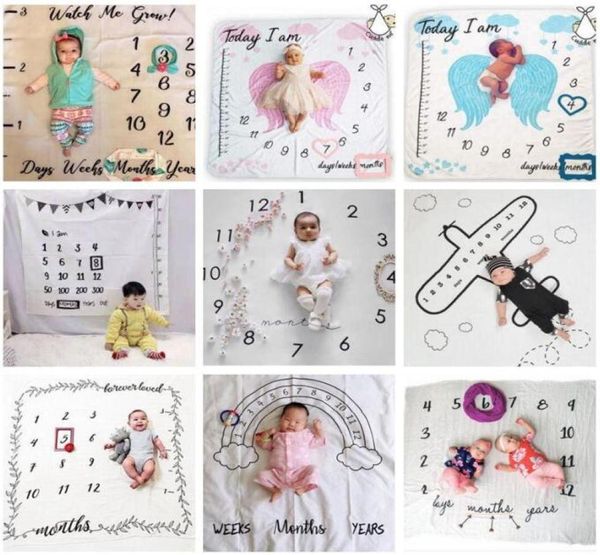 

baby po blankets toddle milestone blankets pography backdrops prop letter flower print blanket newborn wrap swaddling 30 sty5183754