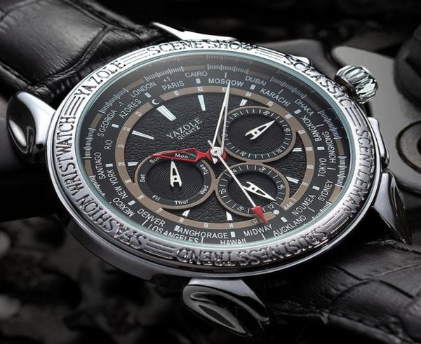 

yazole watch new product man wrist watch six needle fashion quartz watch non mechanics surface for export5609485, Silver