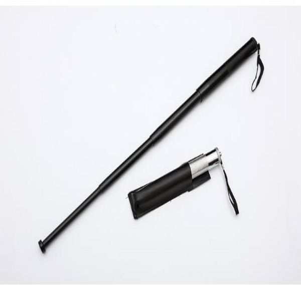

new silver outdoor retractable self defense stick portable window broken emergency supply walking hiking stick3499749