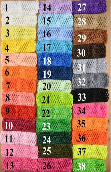 

38colors whole hiquality 15inch newborn infant baby girl tutu crochet headband hair bow100pcs6481366, Slivery;white