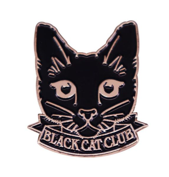

black cat club enamel pin012345678910111213145523562, Blue