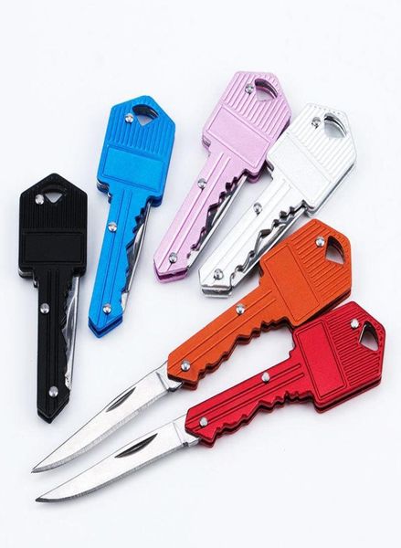 

key shape fruit folding knife mini knife multifunctional chain gear selfdefense outdoor key for knife knives saber tool edc swiss6588548
