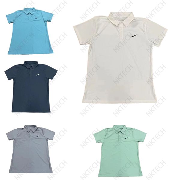 

new men's ice silk short sleeve polo shirt loose quick dry fitness outdoor leisure sports men's t-shirt, White;black
