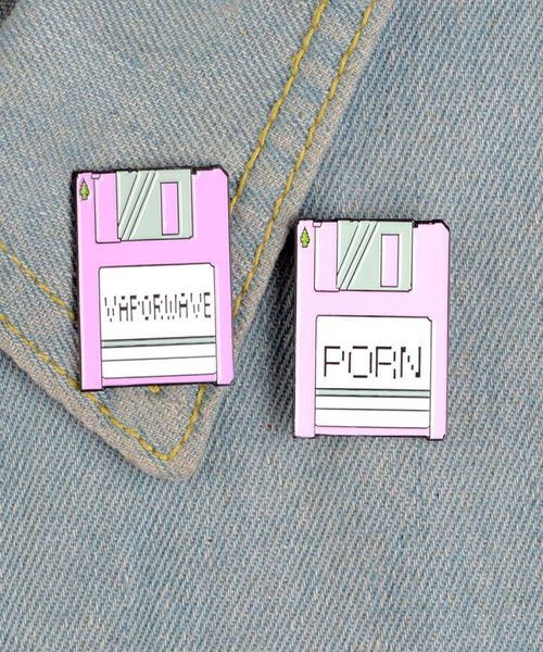 

shh secret file enamel pins custom vaporwave brooches bag clothes lapel pin pink purple badge funny jewelry gift for friends2057713, Blue