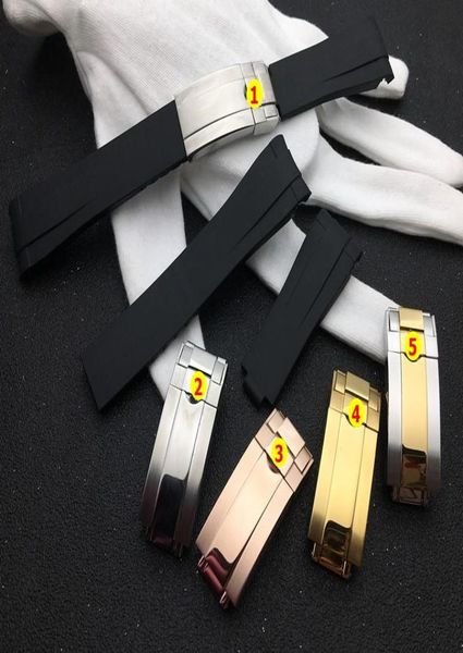 

watch bands brand quality 20mm black men nature silicone rubber watchband for role strap belt submarine gmt wristband bracelet1969090, Black;brown