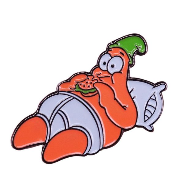 

cartoon pin badge on backpack funny brooch pins for clothes broche for women girls gift s0239527995, Blue
