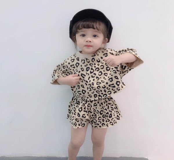 

new arrived leopard girls outfits 2019 summer short sleeve shorts kids sets kids designer clothes kids clothing girls su9666960, White