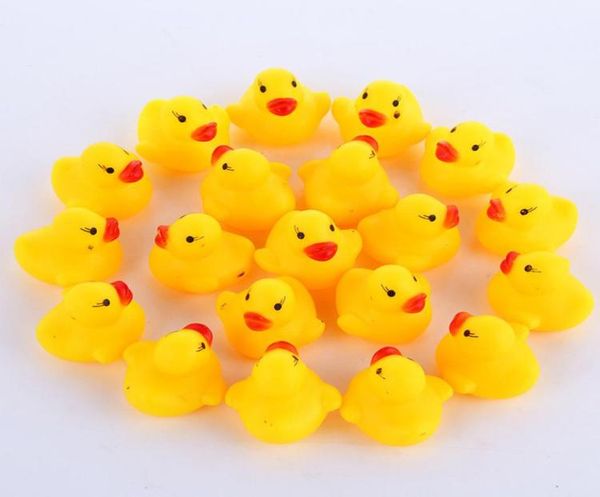 

100pcslot squeaky rubber duck duckie bath toys baby shower water for baby children birthday favors gift 2203158078708
