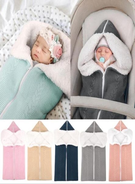 

baby sleeping bag soft blankets infant stroller sleepsack footmuff thick swaddle wrap knit envelope zyy7959046809