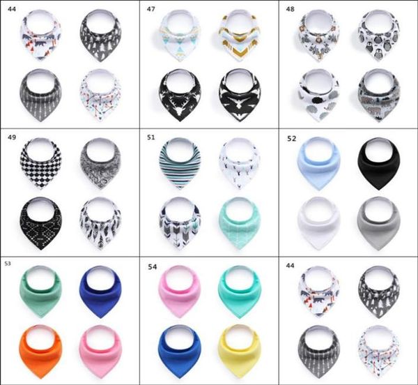 

cartoon ins fox baby girl boy bandana cotton double layer elk blank fanny bibs burp cloths 4 pcs8549490