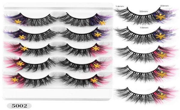 

handmade reusable colorful false eyelashes extensions messy crisscross curly thick mink fake lashes full strip lash easy to wear 43587510