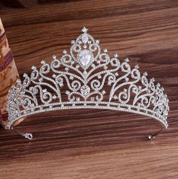 

designer diamond crowns bridal headpieces wedding prom party birthday pageant pography dress headbands high fashion accessories7784666, Silver