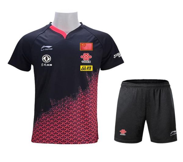 

new lining xu xin china national table tennis suit men team game pingpong tee shirt chinese dragon sport shirts table tennis s4715054, White;black