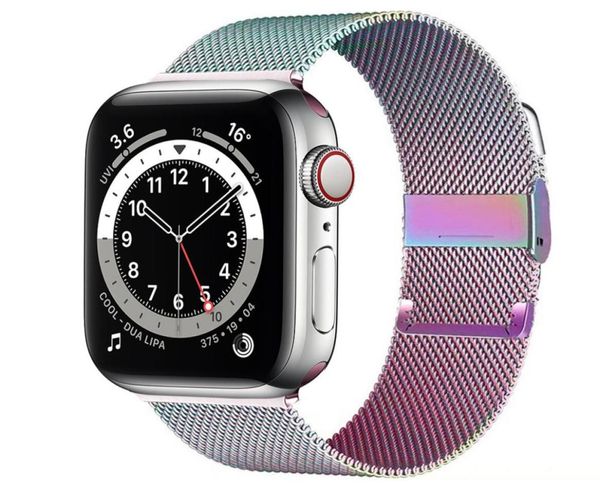 

band for apple watch strap 38mm 40mm 41mm iwatch se 6 5 4 3 magnetic loop smartwatch bracelet serie 74000831, Black;brown