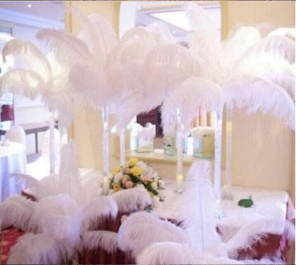 

2015 new arrival natural white ostrich feathers plume centerpiece for wedding party table decoration 9716407