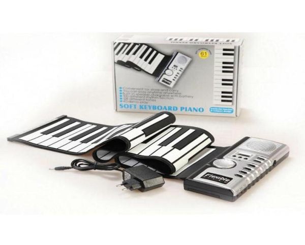 

61 keys flexible synthesizer hand roll up rollup portable usb soft keyboard piano midi build in speaker electronic piano2880798