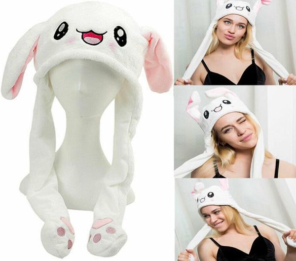 

cute rabbit hat ear will move when you hold the leg funny plush toy costume child easter gift1057110, Yellow
