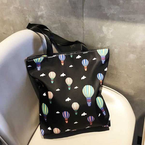 

bag new ins one shoulder canvas bag high capacity student princess style girl handheld bag