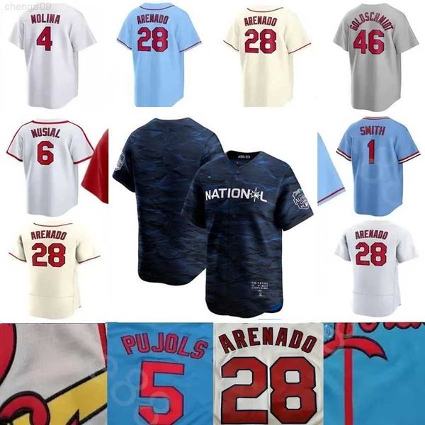 

2023 all-star city men women youth st. louis''cardinals'' 4 yadier molina 28 nolan arenado 18 jord an walker 46 paul gol, Blue;black