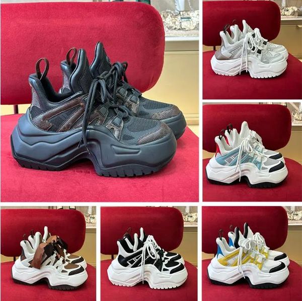

archlight sneakers designer sneakers runway dress shoes lace up white trainer chunky trainers leather sneakers, Black