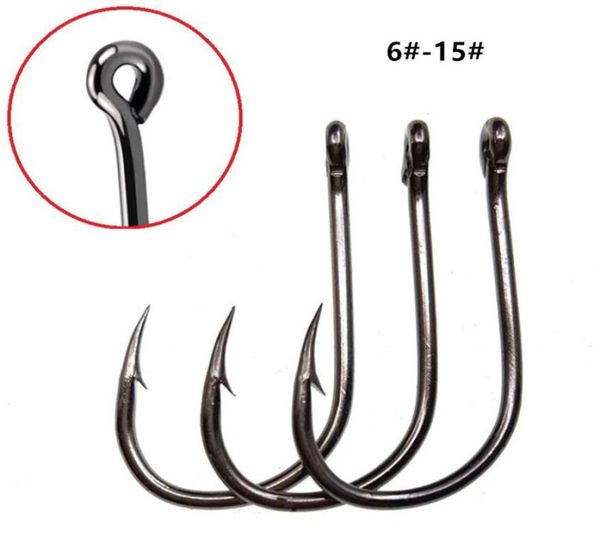 

10 sizes 615 black ise hook high carbon steel barbed hooks asian carp fishing gear 1000 pieces lot f751103834