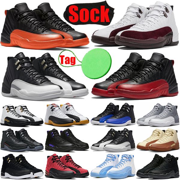 

jumpman 12 12s brilliant orange mens basketball shoes black taxi playoffs stealth utility royalty hyper royal dark grey reverse flu game men