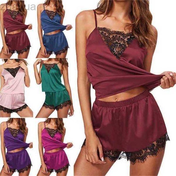 

home pajamas two-piece lace lingerie set 631, Black;red