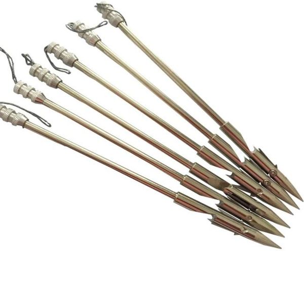 

6 pk 63 inch stainless steel bow fishing slings broadheads catapult arrow head hunting tips8153092
