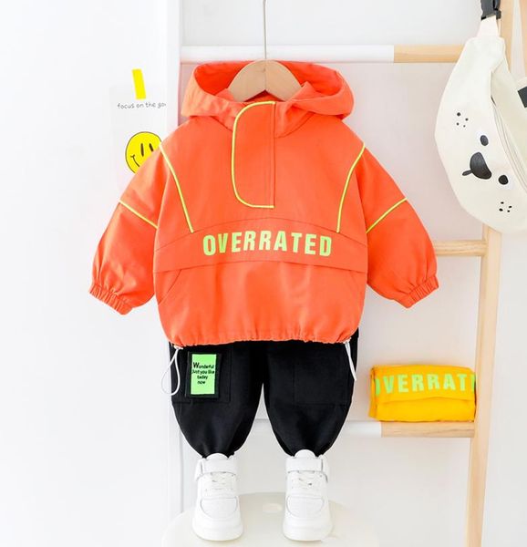 

kids boy clothes for toddler girl fashion casual hooded infant baby set spring letter clothing tracksuit 1 2 3 4 years 2009289639881, White