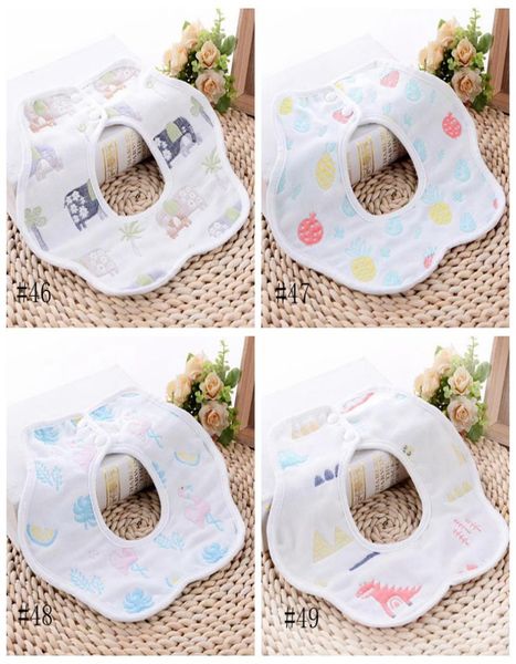 

petal baby bibs 6 layers gauze muslin cotton burp cloths 360 degree rotating newborn bibs cartoon saliva towel feeding cloth 49 de3660055