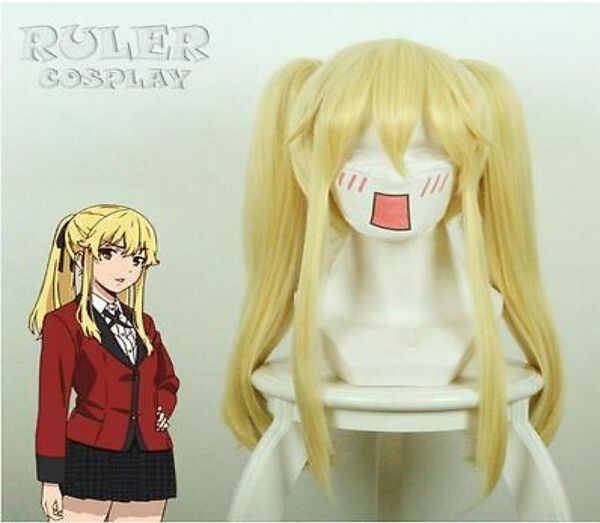 

anime kakegurui compulsive gambler mary saotome cosplay wig027098197450325, Black