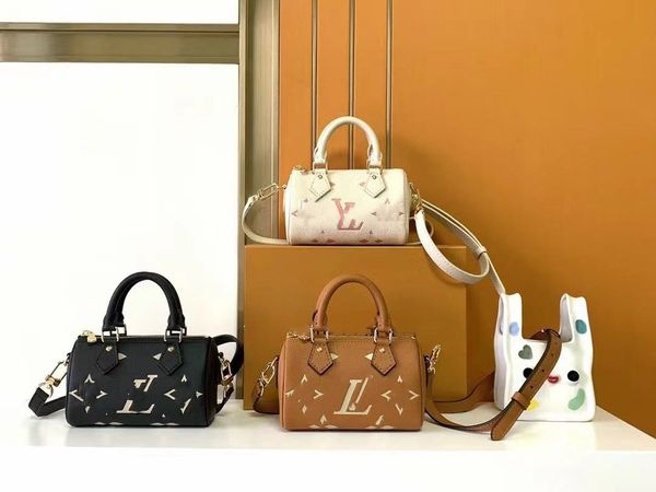 

letter embossed crossbody bags women designer speedy nano boston handbags luxury retro purses woman cross body hobo pillow shoulder never to