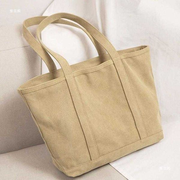 

women's handbag summer large capacity fashion women's bag japanese and solid canvas shoulder bag work handbag tide