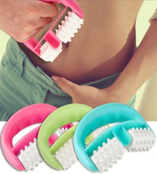 

health care handle rubber muscle pain relief cellulite rollers body massage thorns plastic fancinating manual massager roller6039644