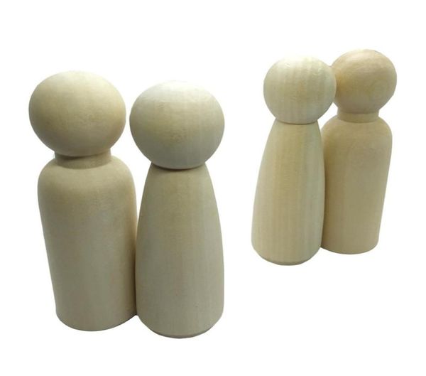 

10pcs 90mm boy and girl wooden peg dolls unpainted figures diy arts crafts supplies kids baby toys christmas home decorations5776301