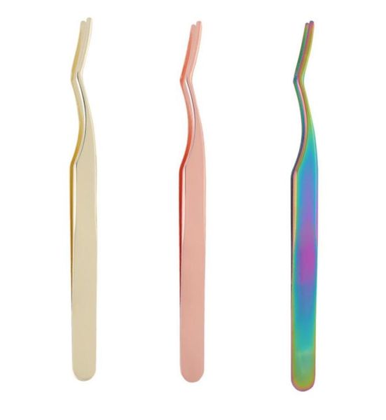 

mp049 new eyelash tweezer stainless steel eyelashes applicator lash extension curler lash tweezers clip accessories makeup tool oe9899294