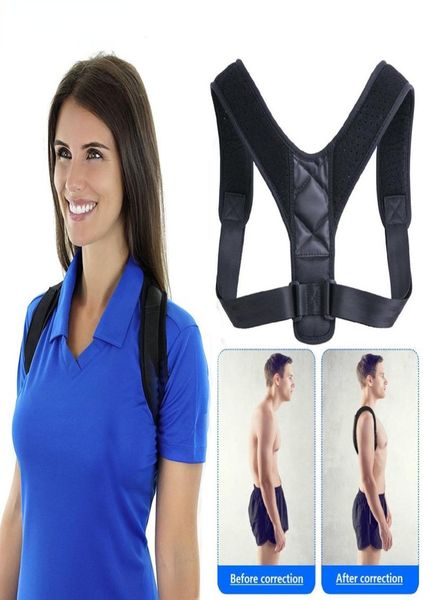 

brace support belt adjustable back posture corrector clavicle spine back shoulder lumbar posture correction4577586