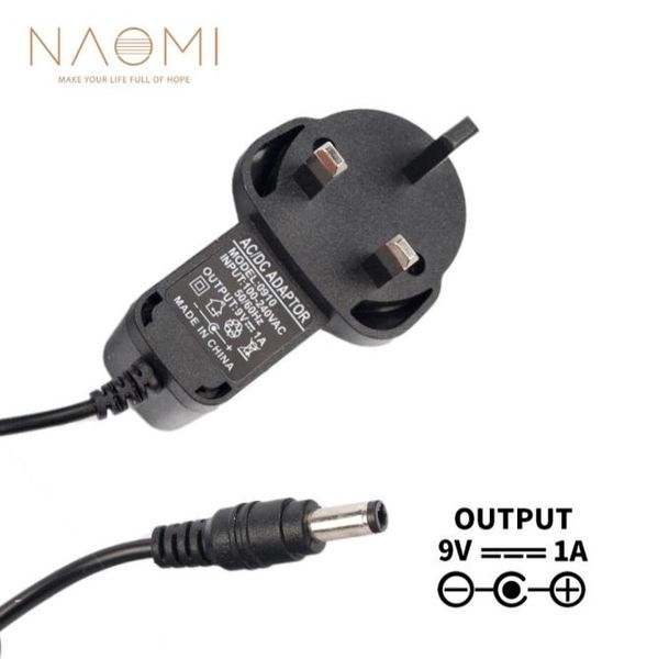 

naomi power supply charger 9v 1a uk power supply adapter charger black for guitar effects pedal parts uk plug guitar accessories2371624