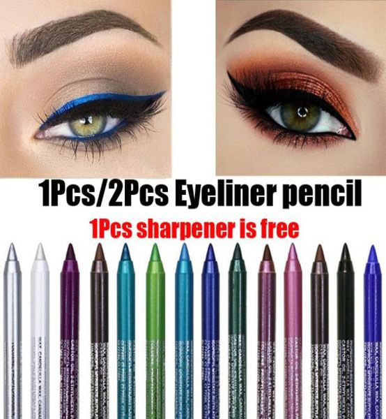 

14 colors longlasting eyeliner pencil waterproof shimmer matte eye shadow liner makeup eyeshadow pen cosmetic tools5225080
