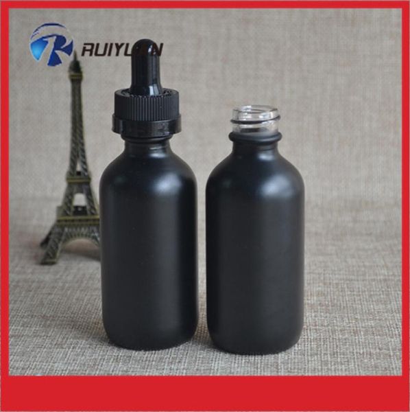 

wholes 60ml black glass dropper bottle for ejuice eliquid perfume 60 ml6552616