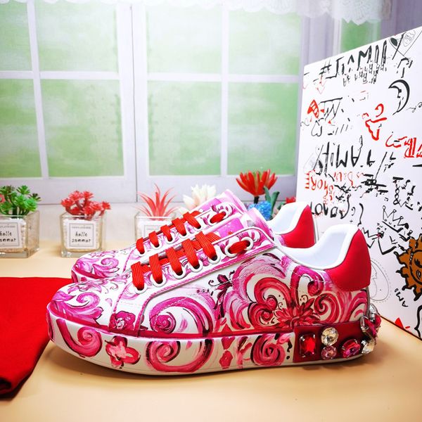 

luxury brand designer casual shoes men's and women's sneakers shoes strawberry wave mouth tiger 0629, Black