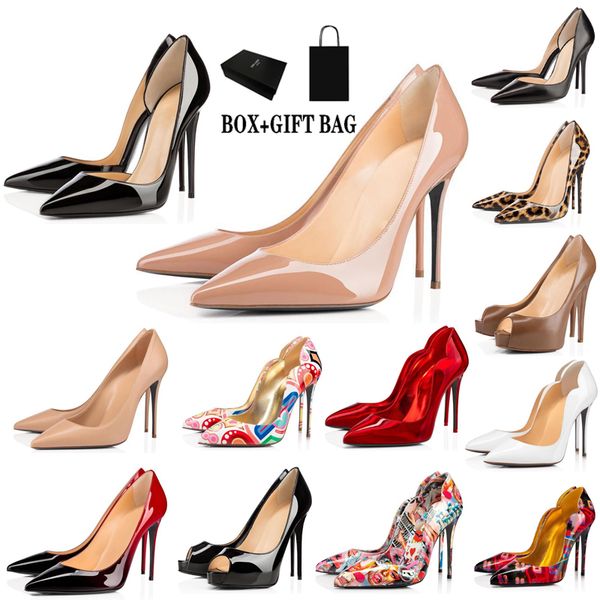 

red bottoms heels women dress shoes high black white nude soft pink yellow green gradient patent leather suede womens party wedding luxury p