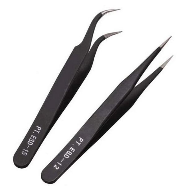 

antiacid steel curved straight tweezers makeup eyelash false eyelashes extension eye lashes styling1655602
