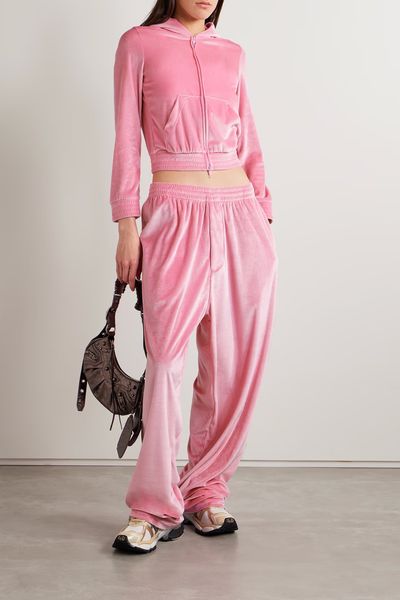 

new fashion pink tracksuit women velvet sewing suits outfit two piece jogging set long sleeve sweatshirt hoodie pants suit womens, White