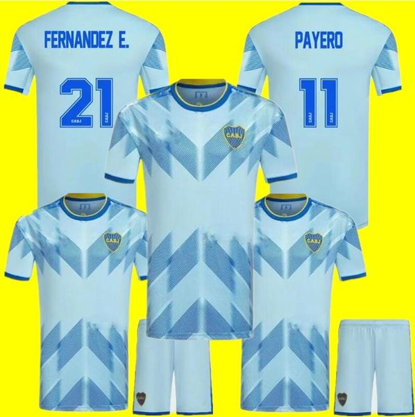 

23 24 boca juniors third soccer jerseys tevez 2023 oscar villa saio maradona benedetto football shirt men kids kit, Black;yellow