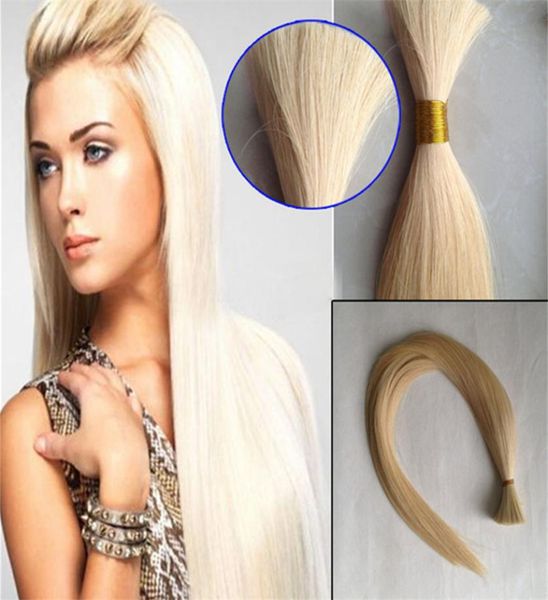 

100g human braiding hair bulk straight brazilian hair bulk blond bulk 100 natural raw hair1221221, Black