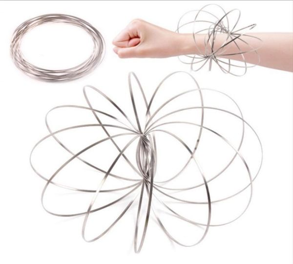 

13cm toroflux amazing flow toy torofluxus flow ring metal toys kinetic spring funny outdoor game intelligent relax toy fidget spin9037616