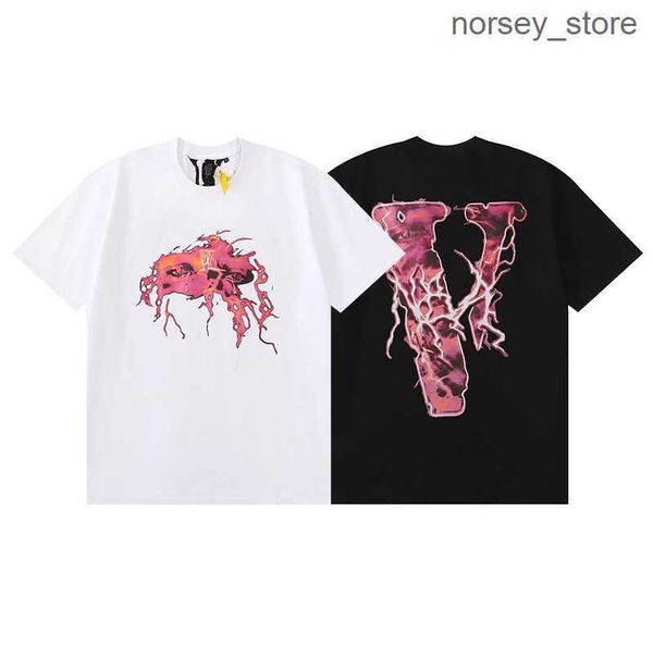 

2023 spring/summer fashion lightning portrait english big v hip hop men's and women's casual short sleeve t-shirt cortez 1lm3, White;black