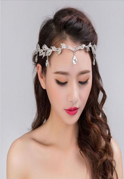 

2016 luxury bridal tiara hair crown forehead crystal wedding accessories for hair bohemain bridal headpieces in stock2938977, Silver