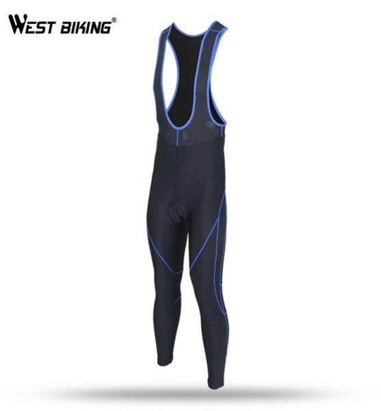 

west biking men039s cycling bib tights outdoor sport padded long pants bike leggings road bike bicycle bib pants tights braces6418161, Black;blue